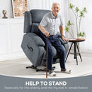 HOMCOM Power Lift Recliner Chair, Lift Chair For Elderly With Massage, Grey