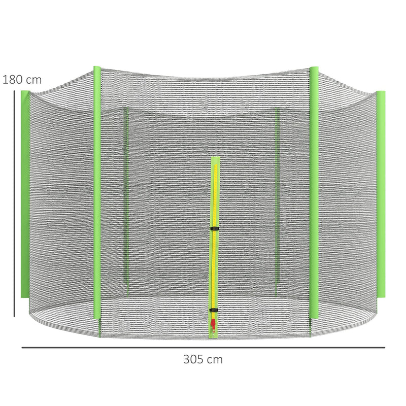SPORTNOW 10ft Trampoline Net Replacement Safety Net with Zipped Door