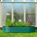 Outsunny Galvanised Raised Garden Bed Planter Box, Light Green