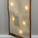 1.2m Battery Operated Light up Hanging Christmas Santa Stop Here Fabric Banner with LEDs