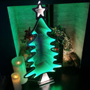 95cm Infinity Light up Christmas Tree Decoration with Green LEDs on Metal Base
