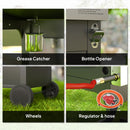 Outsunny 3 Burner Propane Gas BBQ Grill with See-through Lid and Thermometer