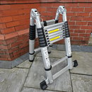 5m Lightweight Aluminium Hinged Telescopic Extendable Multi-Position Ladder & Step Ladder