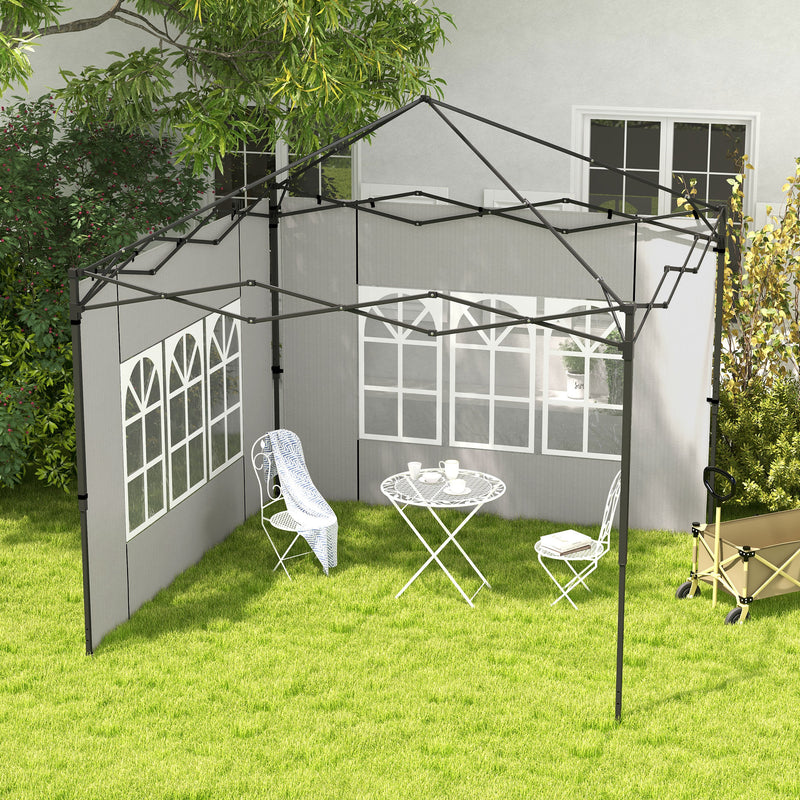Outsunny Gazebo Side Panels for 3x3(m) or 3x6m Gazebo Canopy, 2 Pack, White