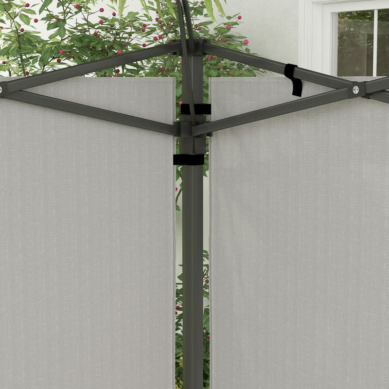 Outsunny Gazebo Side Panels for 3x3(m) or 3x6m Gazebo Canopy, 2 Pack, White