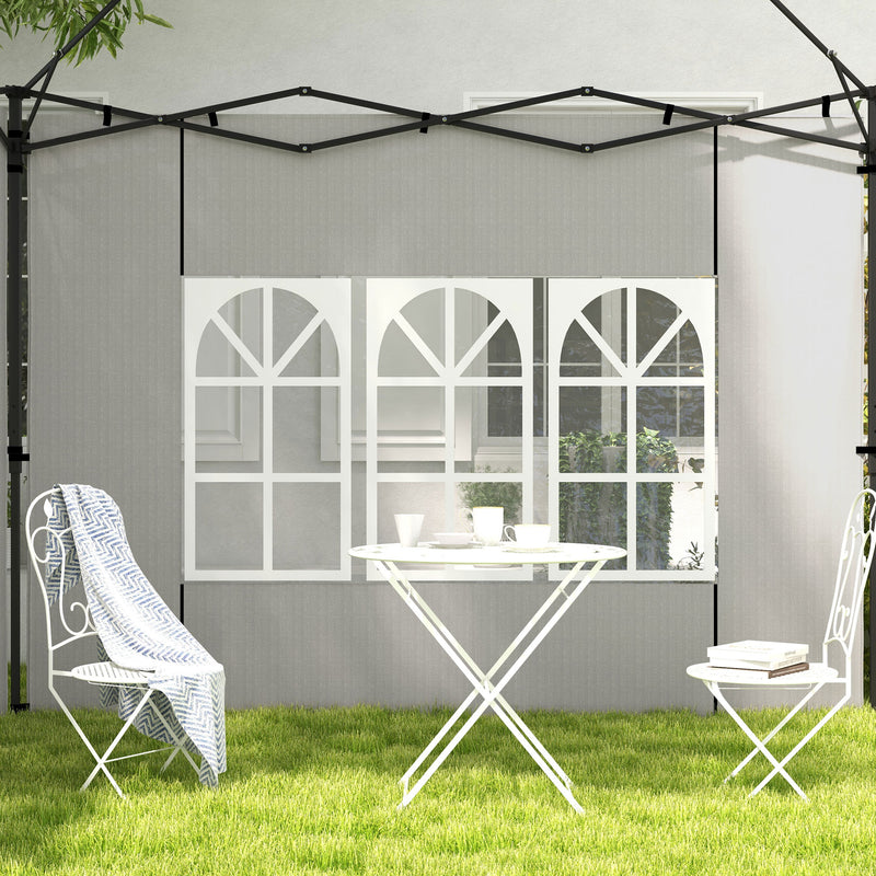 Outsunny Gazebo Side Panels for 3x3(m) or 3x6m Gazebo Canopy, 2 Pack, White