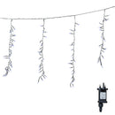 4.8m x 0.5m 425 LED Frosted Cluster Curtain Christmas Lights in White