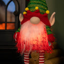 46cm Battery Operated Light up Standing Christmas Elf Gonk with Warm White LEDs
