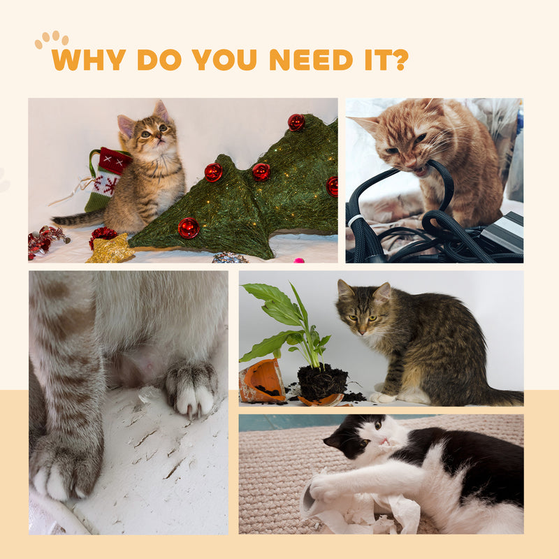 PawHut Cat Wheel with Brake, Scratching Pads for Health