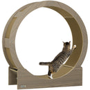 PawHut Cat Wheel With Brake, Scratching Pads For Health