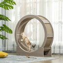 PawHut Cat Wheel With Brake, Scratching Pads For Health