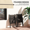 Outsunny 2PCS Folding Chair w/ Breathable Mesh Back and Seat, Light Grey