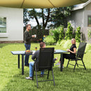 Outsunny 2PCS Folding Chair w/ Breathable Mesh Back and Seat, Light Grey