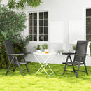 Outsunny 2PCS Folding Chair w/ Breathable Mesh Back and Seat, Light Grey