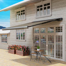 Outsunny DIY Retractable Canopy with Remote Controller for Patio, Light Grey