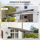 Outsunny DIY Retractable Canopy with Remote Controller for Patio, Light Grey