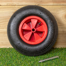 Replacement 13" X 3" Pneumatic Garden Wheelbarrow Wheel With Axle