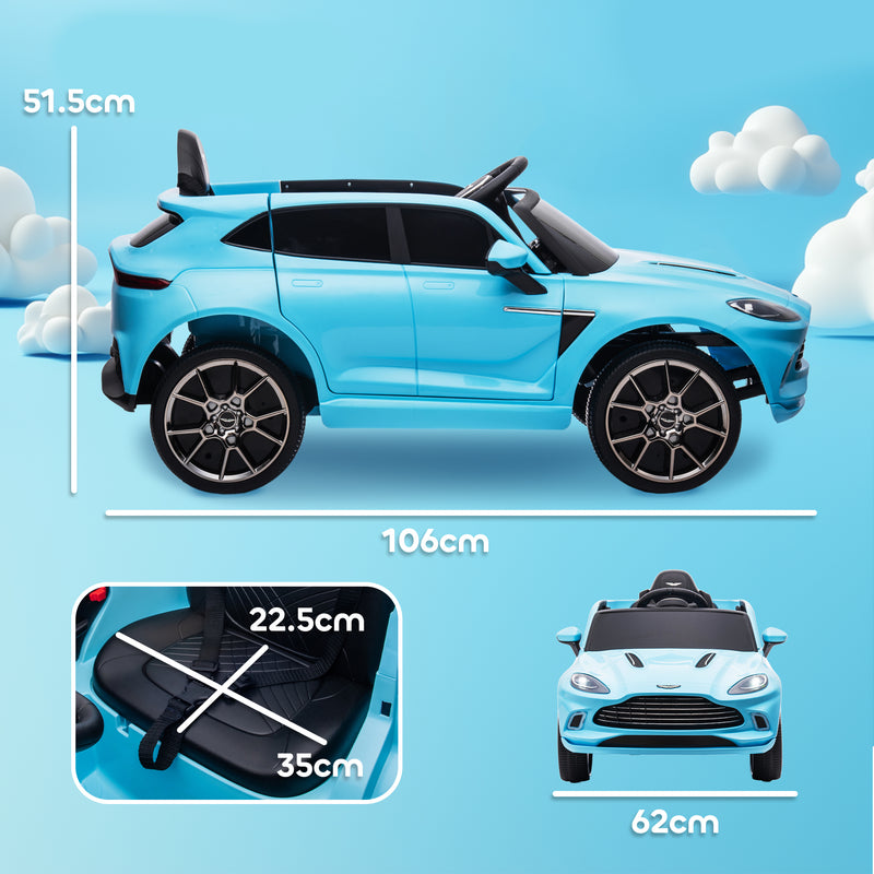 AIYAPLAY Aston Martin DBX Licensed 12V Kids Electric Car w/ Remote