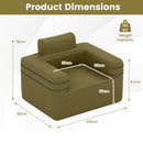 Inflatable Camping Chair Portable Sofa Chair with Built-in Air Pump-Green