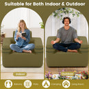 Inflatable Camping Chair Portable Sofa Chair with Built-in Air Pump-Green