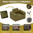 Inflatable Camping Chair Portable Sofa Chair with Built-in Air Pump-Green
