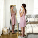 HOMCOM Full Length Mirror Wall Mount Leaning Standing Mirror, Black