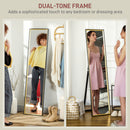 HOMCOM Full Length Mirror Wall Mount Leaning Standing Mirror, Black