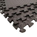 Samuel Alexander Black EVA Foam Floor Mats 60x60cm Interlocking Gym & Play Mats, Non-Slip, Water Resistant