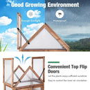 Cold Frame Mini Wooden Greenhouse with Transparent Openable Roof