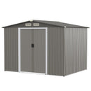 Outdoor Storage Shed With Foundation For Garden Yard-Dark Grey