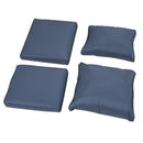 Outsunny 6pc Padded Outdoor Rattan Wicker 3-Seat Sofa Recliner Footstool Table