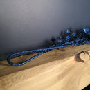 1.5m Glitter Leaf Christmas Garland Decoration in Midnight Blue