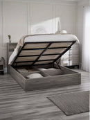 Bali Ottoman Storage 90cm Single Bed - Grey Oak