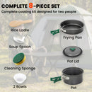 Outsunny Camping Cookware Set, 8-Piece Ultralight Camping Cooking Kit Grey