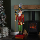 119cm Light Up Nutcracker Soldier LED Christmas Metal Ornament Home Decoration