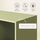 HOMCOM Open Wardrobe Clothes Rail Bedroom Clothes Storage Rod Shelves Green