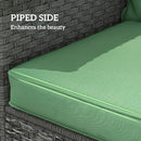 Outsunny Cushion Set with Seat & Back Pad, CUSHION ONLY, Green