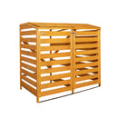 1.33m x 1.25m Large Wooden Outdoor Garden Double Wheelie Bin Store Storage for 2 Bins