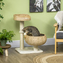 PawHut Cat Barrel Kitten Tree Tower Sisal Scratching Furniture Climbing Frame