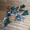 7ft (2.1m) Frosted Glacier Pine Snow Tipped Christmas Tree with Pinecones and 956 Tips