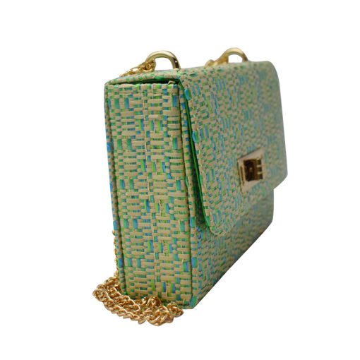 Gwendolyn Mini Straw Bag -  Green
