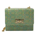 Gwendolyn Mini Straw Bag -  Green