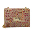 Gwendolyn Mini Straw Bag -  Red