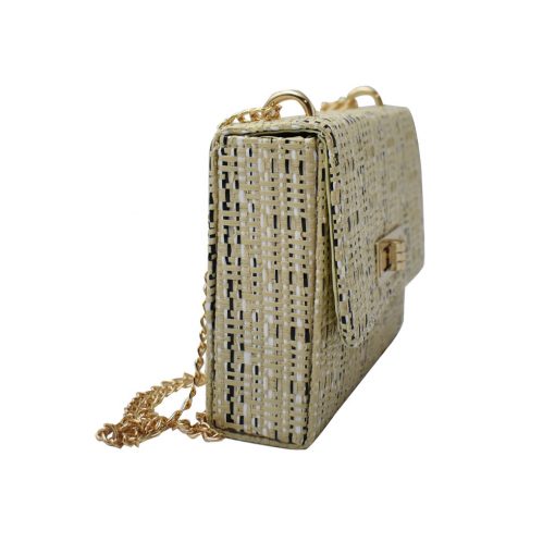 Gwendolyn Mini Straw Bag -  Grey