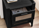 Sydney 2 Drawer Bedside - Black Ash