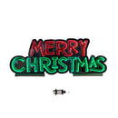 1m Light up Merry Christmas Infinity Light Decoration with Red and Green LEDs