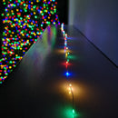 200 LED 10m Premier MicroBrights Indoor Outdoor Christmas Multi Function Battery Operated Lights with Timer on Pin Wire in Multicoloured