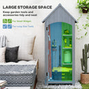 Outsunny Wooden Small Garden Shed With 3 Shelves And Tilt Roof Grey