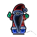 40cm Light up Standing Gnome Christmas Infinity Decoration on Wooden Base with LEDs