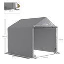 Outsunny 6.5' X 6.5' X 6.5' Temporary Garden Shed Storage Tent, Grey